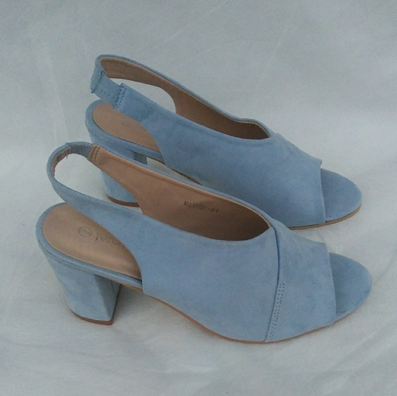 womens light blue heels